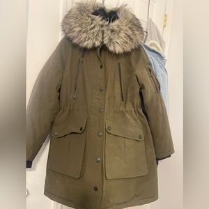 Olive Green BCBGeneration Faux Fur Lined Parka